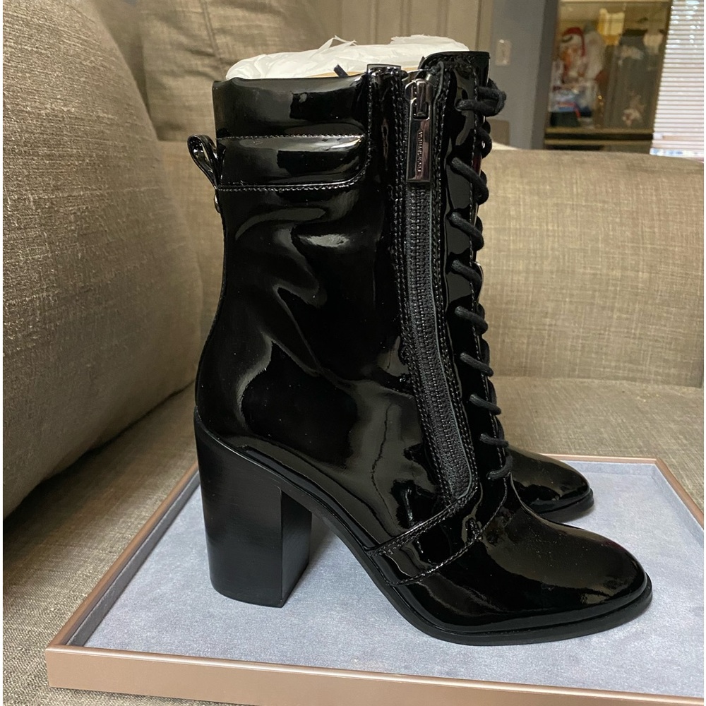 Michael kors patent leather booties